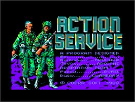 Title screen of Action Service on the Amstrad CPC.